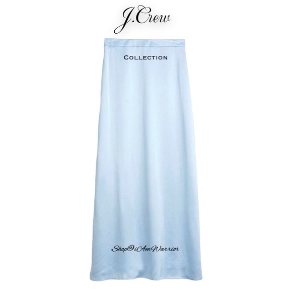 J.Crew Collection NWT sky blue fluid silk charmeuse maxi skirt  *shop@iamwarrior - Picture 4 of 13